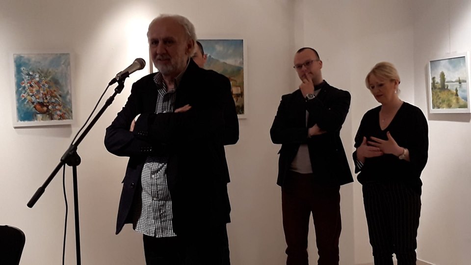 Todor Živaljević Velički na izložbi.
