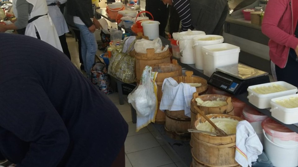 mliječni proizvodi sa pijace u Beranama