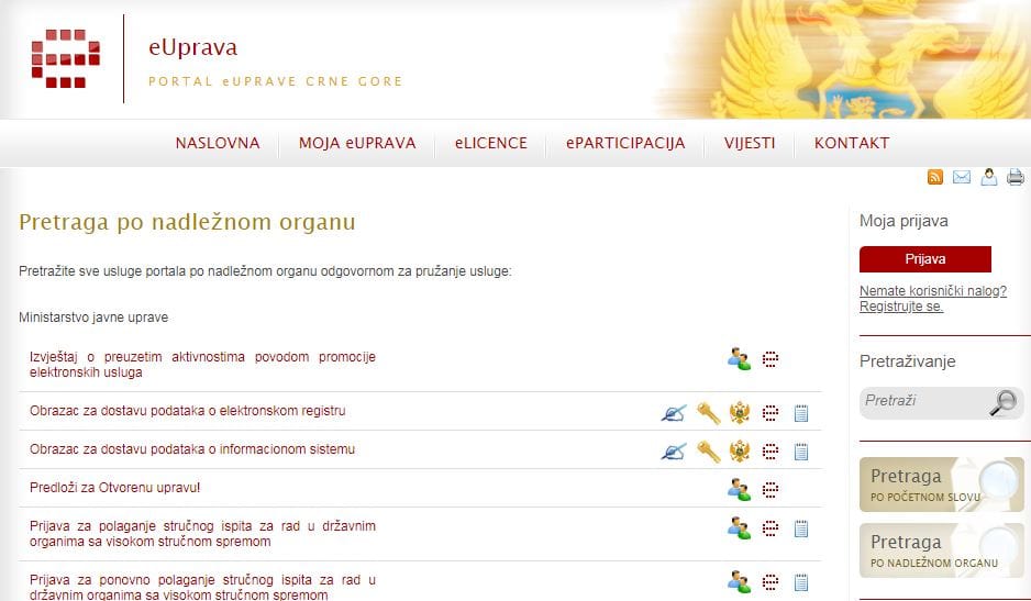 Prijava za polaganje