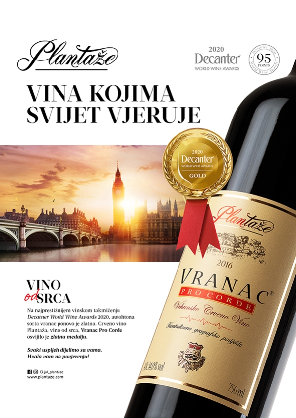 vina, plantaže, nagrade