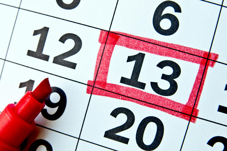 petak 13, drugi, godina