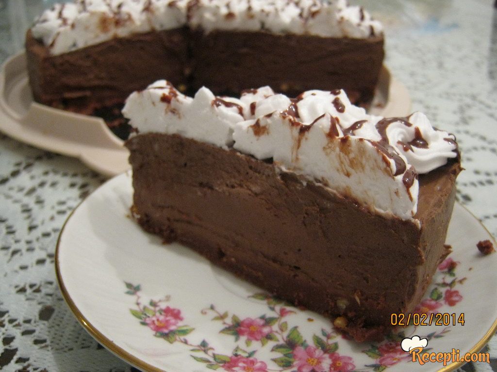 Čokoladna torta bez kora, recept