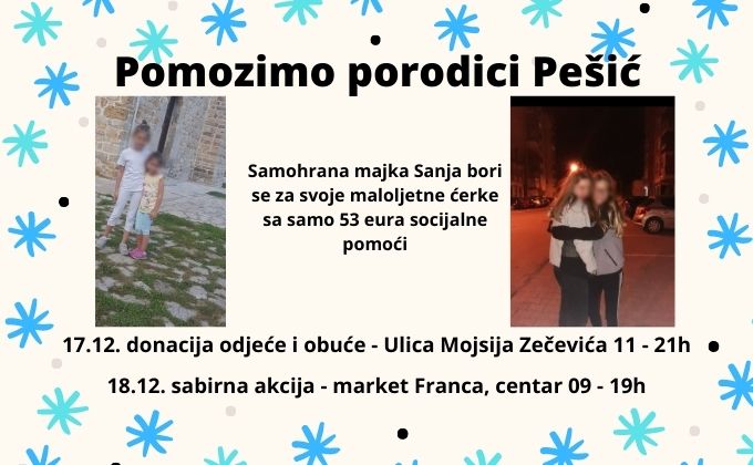 humanitarna akcija za Porodicu Pešić
