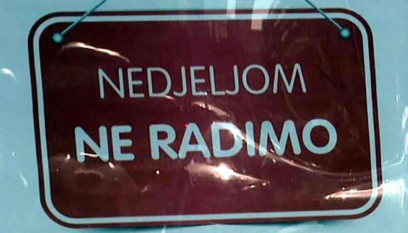 nedjelja neradna