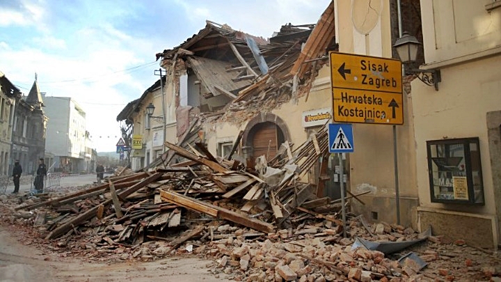 Petrinja, jezgro, Hrvatska, Zemljotresi