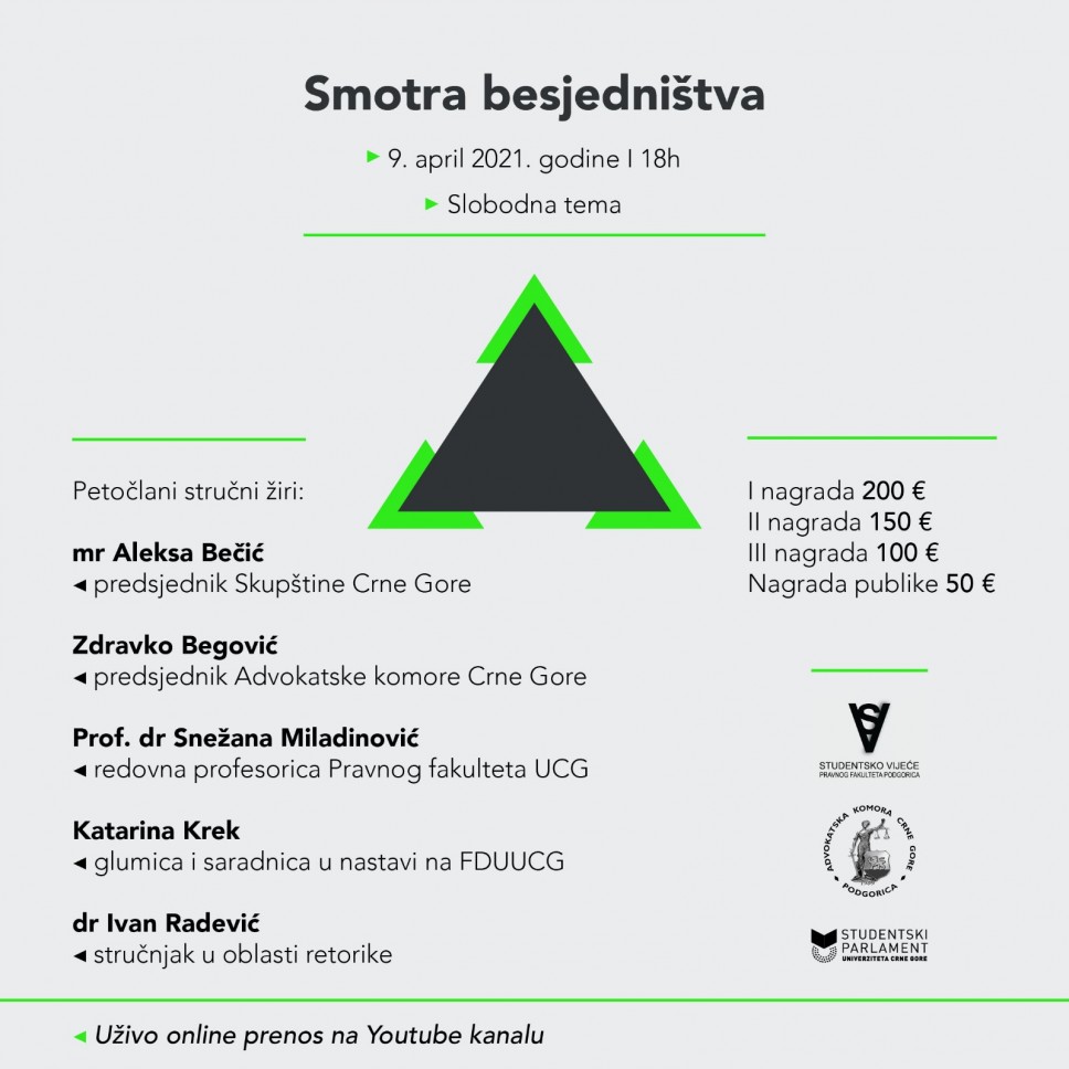 Smotra besjedništva, UCG,