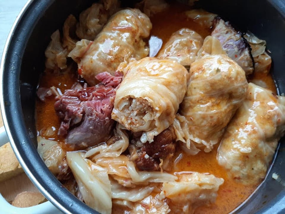 Sarmice s koljenicom na starinski način, recept