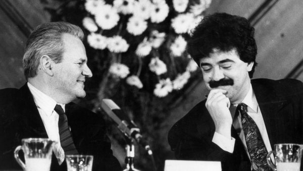 Predsjednici Srbije i Crne Gore Slobodan Milošević i Momir Bulatović