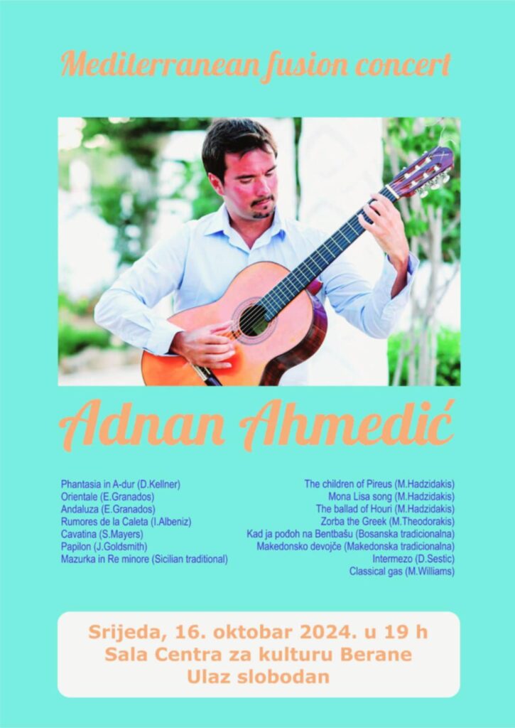 Koncert klasične muzike Adnana Ahmedića