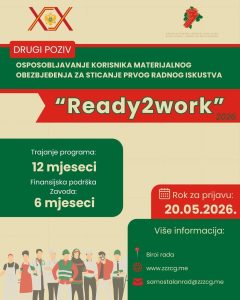 Otvoren konkurs “Ready2Work” za prvo radno iskustvo