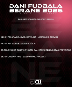 Sportski centar: Raspored utakmica za večeras