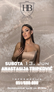 Večeras nastup Anastasije Tripković u Hotelu Berane