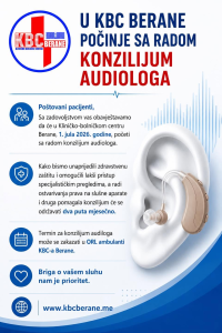 Konzilijum audiologa u KBC Berane