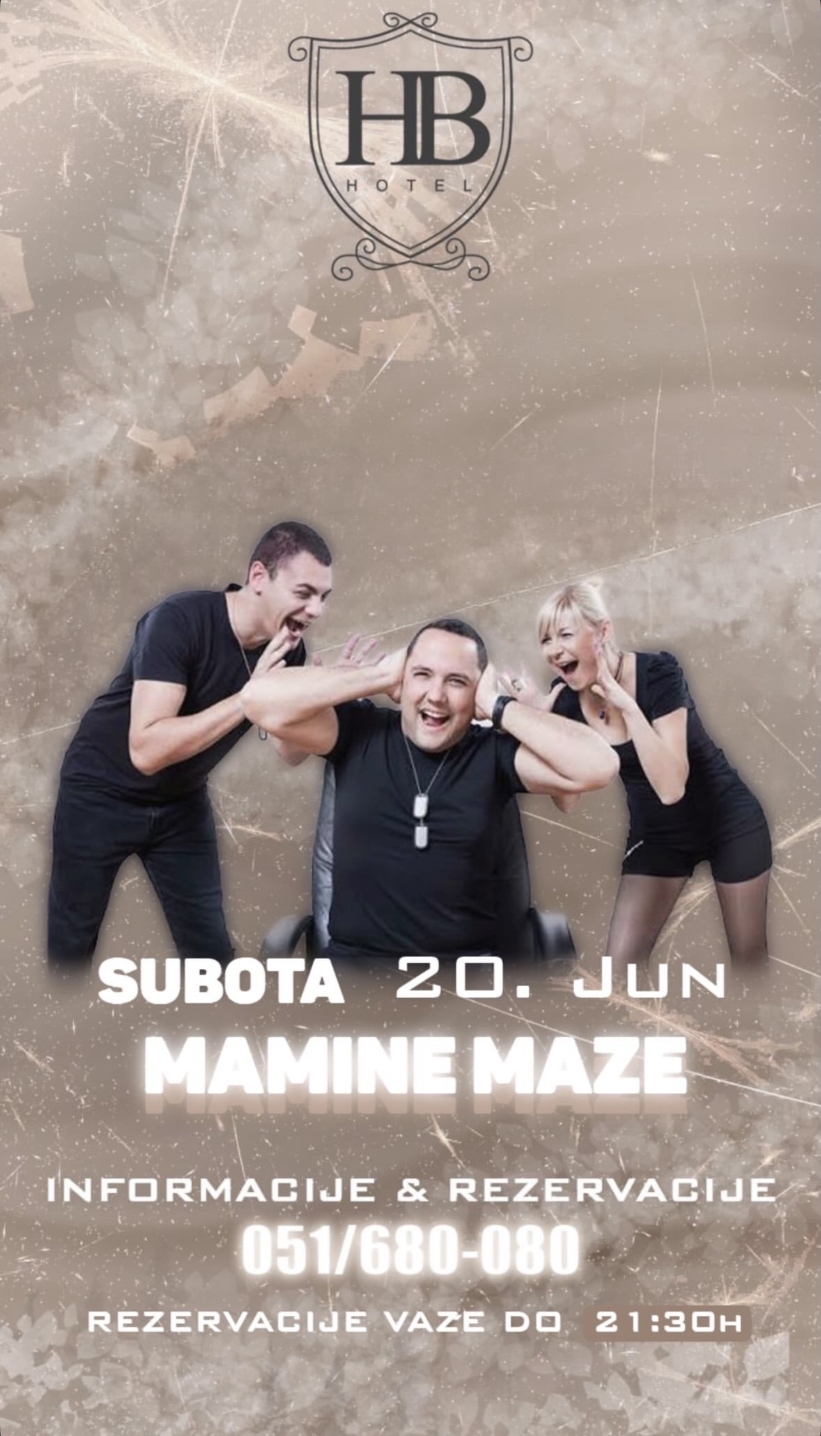 mamine maze 20. jun u hotelu berane