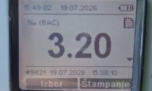 Podgoričanin uhapšen sa 3,20 promila