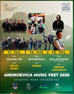 Andrijevica Music Fest donosi tri noći muzike