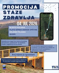 Danas promotivna pješačka tura do vidikovca Gradac
