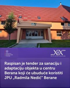 Raspisan tender za adaptaciju objekta za potrebe vrtića u Beranama