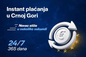 Instant plaćanja od danas u Crnoj Gori
