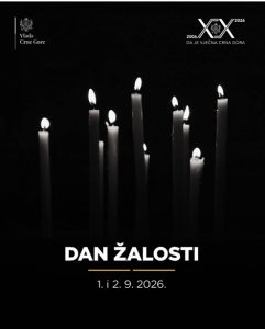 Dva dana žalosti zbog tragedije u Danilovgradu