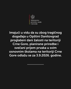 Odlaže se prijem prvaka u Crnoj Gori