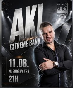 Aki – Extreme Band na Njegoševom trgu 11. avgusta 