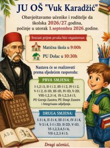 OŠ „Vuk Karadžić“ iz Berana objavila raspored