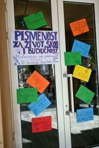 Organizovan performans “Riječ koja traje” u Gimnaziji “Panto Mališić”