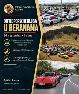 Porsche defile stiže u Berane 26. septembra 