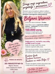 Čitaoci šalju: humanitarna akcija za Biljanu Vesović