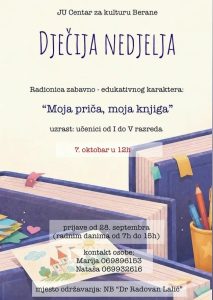 Kreativna radionica za najmlađe u Beranama 7. oktobra 