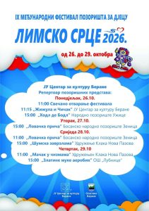 „Limsko srce“ od 26. do 29. oktobra u Beranama