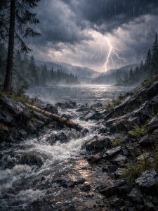 Meteo Berane: Kiša, pljuskovi i grmljavina